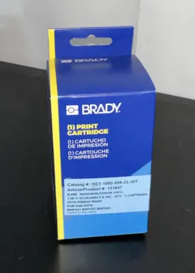 Mc1-1000-595-cl-wt Brady All Weather Permanent Adhesive Vinyl Label Tape Ref