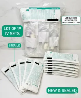 Braun 375257 Lot Of 19 B. Rate Flow Ii Regulator Iv Set Ref Sealed Exp 2029
