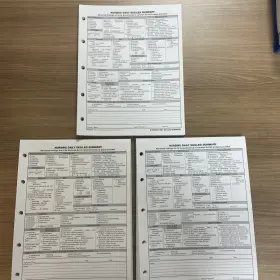 Fssc334hh Briggs Lot Of 3 Nursing Daily Skilled Summary Medical Record Form