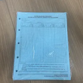 Fssc396hh Briggs Medical Record Blood Glucose Track Sliding Scale Form Nursing