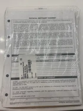 Fssc254 Briggs Gssc254 Vintage Physical Restraint Consent Medical Record Form Fssc254/2p