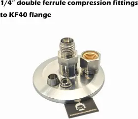 Swgk-kf40-4 Brownian Motion Technology Bmotiontech 1/4 Inch Od Tube Double Ferrule Compression Swagelok Fittings To Kf40