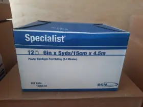 72264-04 Bsn 12 Rolls Specialist Plaster Bandages Fast Setting 6 Inch X 5 Yds 7376