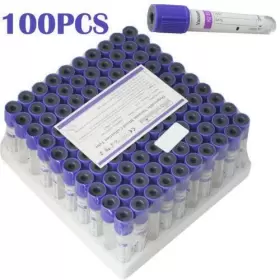 Carejoy 190891221568 100pcs Edta Sterile Glass Blood Collection Tubes Medical Supplies K2 2ml