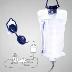 670033 Carejoy 1200ml Reable Enembag Colon Irrigation Cleansing Kit Medicalnal Unisex