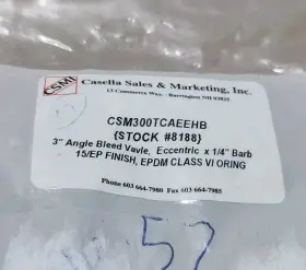 Csm300tcaeehb Casella New Surplus 3 Inch Angled Bleed Valve 1/4 Barb Warranty #2