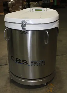 V3000-ab Cbs C.b.s. Custom Biogenics Systems Isothermal 70-liter Ln2 Cryo Dewar