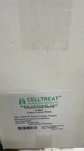 229106 Celltreat 6 Well Tct Plate With Lid Sterile 22/box #2