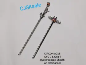 Gyb-7 Circon Acmi Gyc-7 And Continuos Flow Hysteroscope Sheath With 7r Channel Used