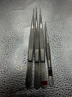 30-4153 Codman Surgical Tweezer Forceps Stainless Lot Of 4 30-4153 Codman Surgical Tweezer Forceps Stainless Lot Of 4