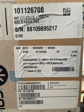 101126708 Coherent - Output Coupler P/n 10126708 Co2 Laser Part