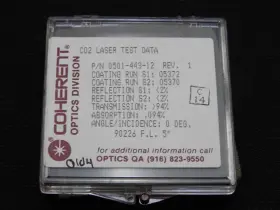 0501-443-12 Coherent Optics Co2 Laser Focus Lens 5 Inch Fl Znse 1.1 Diameter - Used Some Spots