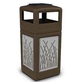 Commercial Zone 653410007239 Precision 42 Gallon Waste Container Color Brown