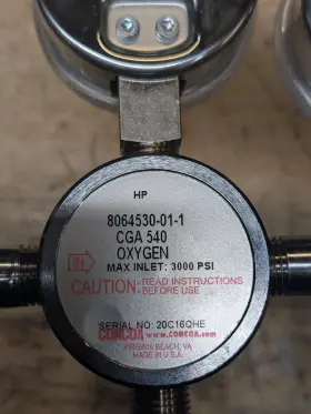 8064530-01-1 Concoa -cga 540 Oxygen Regulator - 0-15lpm #3