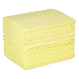 35zp98 Condor Sorbent Pads Chemical Spill Absorbent 18 Gal Yellow 15x19 Polypropylene 100pk