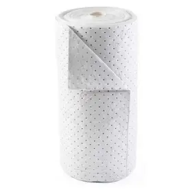 35zr43 Condor Absorbent Roll Polypropylene Sorbent 33 Gal 30x150ft Chemical Spill White