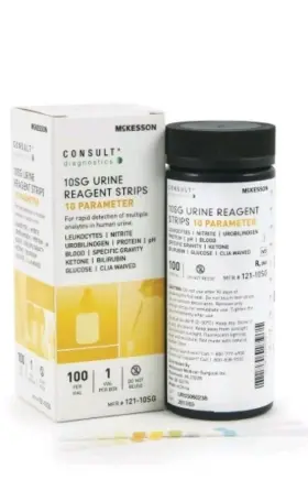 121-10sg Consult Diagnostics Mckesson Urine Reagent Strip #121-10sg -100 Strips