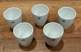 60153 Coors Perforated Bottom Porcelain Crucible Cup Sieve Lot Of 5