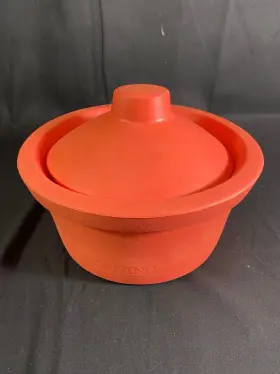 432132 Corning 2.5l Round Eva Ice Bucket Orange With Lid Cryogenic Stackable #2