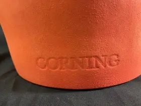 432132 Corning 2.5l Round Eva Ice Bucket Orange With Lid Cryogenic Stackable #3