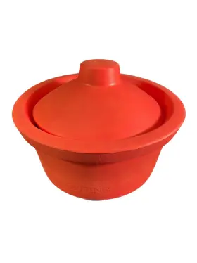 432132 Corning 2.5l Round Eva Ice Bucket Orange With Lid Cryogenic Stackable