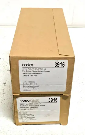 3916 Costar New Lot Of 2 Tc 96-well Assay Plate With Lid Flat Bottom Treated 21c