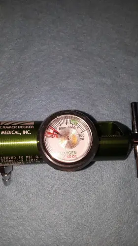 120700219 Cramer Decker Medical Inc. Used Oxygen Regulator Areg8708 #3