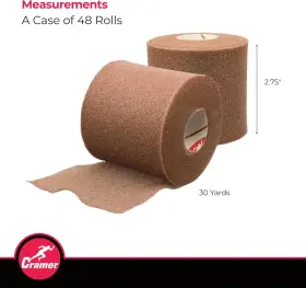 Hpn-214592 Cramer Tape Underwrap Bulk 48 Rolls 2.75 Inch X48yd Prewrap Athletic Beige