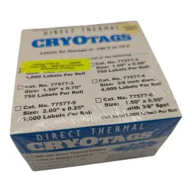 9138-3754 Cryotags Direct Thermal Cat No 77577-25 1000 Ct New Sealed