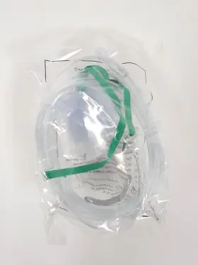 301-182 Curaplex 4 Pack Oxygen Mask Adult With Check Valve- Elastic Strap-7ft Tube