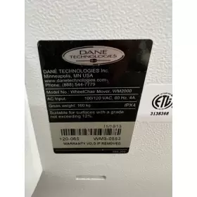 Wm3-0369 Dane Technologies Wheelchair Mover Wm2000 550lb Max 24 Inch Look New #3