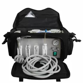 Denshine 190891177315 Portable Dental Delivery Unit Bag With Air Compressor Suction 3way Syringe 4holes #2
