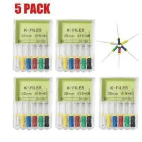 Denshine 190891689504 5 Box 25mm Niti Hand Files Dental Root Canal Endo K-files #015-#040 Dentist Us