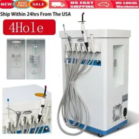 370302 Denshine Mobile Dental Delivery Treatment Cart Unit Suction Compressor System Curing 4h
