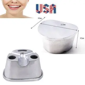 668815620180822006 Denshine Dental-lab Equipment Aluminum Duplicating Flasks Compressor Resin Teeth Silver