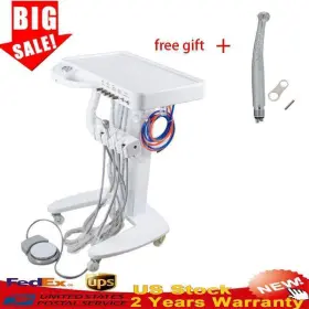 G30a Denshine 4 Hole Dental Table Mobile Delivery Cart Turbine Unit W Syringehandpiece Us