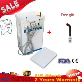 Gu-p209 Denshine Portable Dental Mobile Delivery Unit Cart Air Compressor Scaler&curing Light Usa