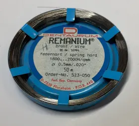 523-050 Dentaurum Dental Remanium Steel Wire On Coils Spring Hard 50m 0.5mm/.020 Inch