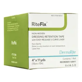 68411-ritefix-4x11 Dermarite Ritefix Retention Tape 4in X 11yd Non Woven Roll 68411