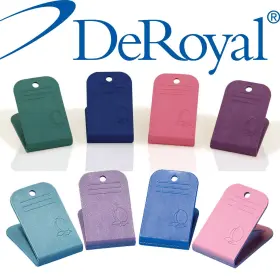 Jpc-3ns Deroyal Anesthesia Drape Peach Clip Clamp Assorted Colors Box Of 8