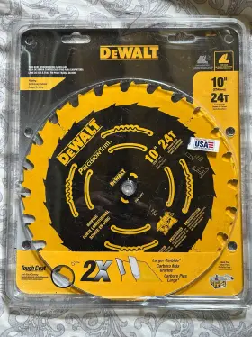 Dw7124pt Dewalt 10-inch Miter / Table Saw Blade Atb 24-tooth 5/8-inch Arbor