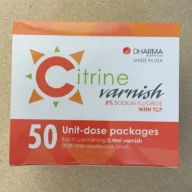 56-00200 Dharma 5% Sodium Fluoride Varnish -mint - 50 X 0.4 Ml Unit Dose Packages Citrine