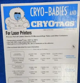 Lcry-1200 Diversified Biotech Db Cryo-babies Cryotags Tube Laser Labels 1.5x0.75 -qty 1200 White
