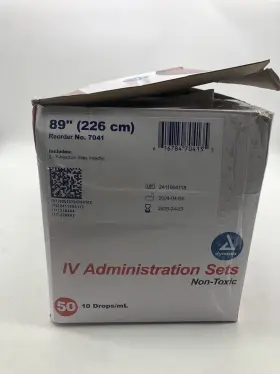7041 Dynarex Box Of 50 Iv Administration Sets 10 Drops/ml 89 Inch #3
