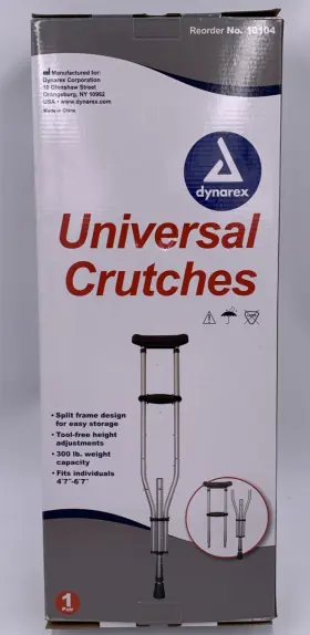 5ft10 Dynarex 840117325937 Bariatric Hd Steel Adult Universal Crutches From 5ft3 Inch To New