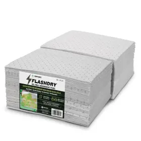 Fdabpad200oil Earthsafe Flashdry Oil Absorbent Pads High Absorbency Of Oil-based Liquids Water-rep
