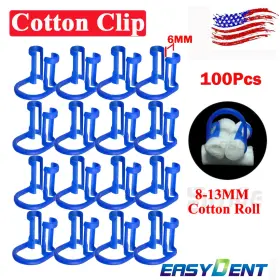 Easyinsmile 703684647287 100pcs/bag Cotton Roll Holder Disposable Clip Isolating Teeth