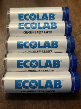 92633817 Ecolab New And Sealed - 5 Chlorine Test Paper Strips 100 Ct. 500 Total