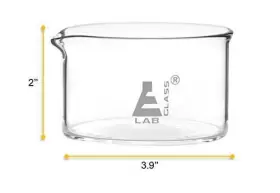 Eisco 849230013110 Crystallizing Dish 100ml - Flat Bottom With Spout Borosilicate 3.3 #3