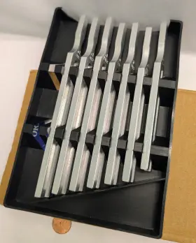 7.freq Eisco 849230046026 United Scientific Tuning Forks Set Of 288 320 341.3 384 426.6 480 512 Hz